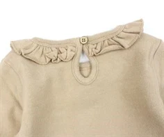 Lil Atelier nougat flæsekrave bluse